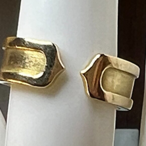 Cartier Double C Ring 18k YG Cuff Band Size US 6.5 - Picture 2 of 7